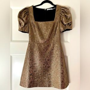 Alice + Olivia KALEN PUFF SLEEVE MINI DRESS